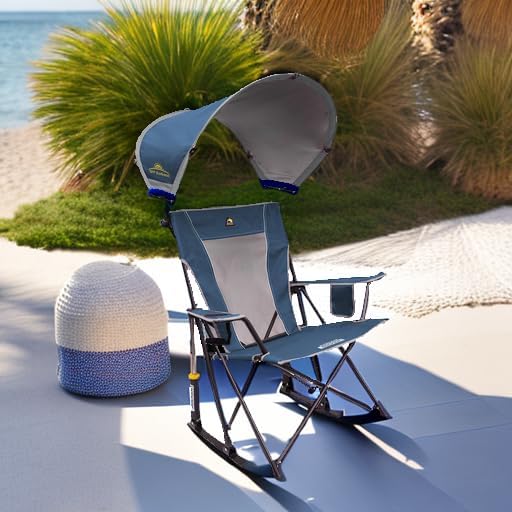 Canopy Sunshade Foldable Outdoor Rocking Chair