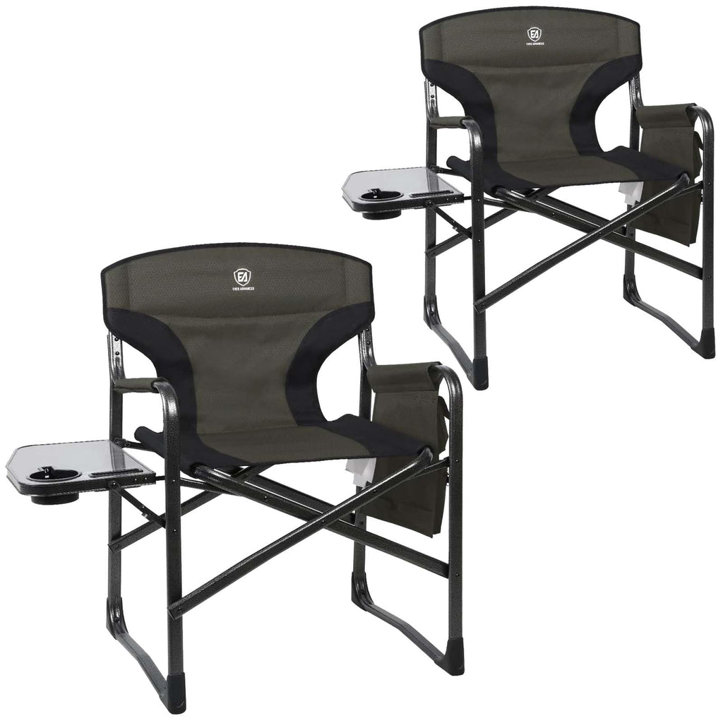 Aluminum Side Table Foldable Director Camping Chair