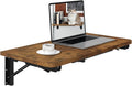Space Saving Rustic Brown Wall Fold Down Desk Table