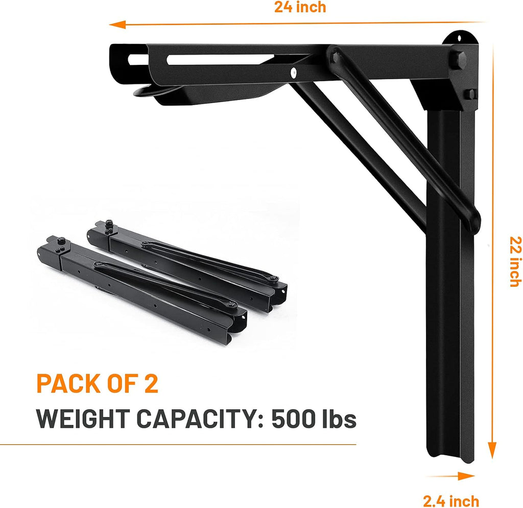Heavy Duty Steel Space Saving Shelf Brackets Pack