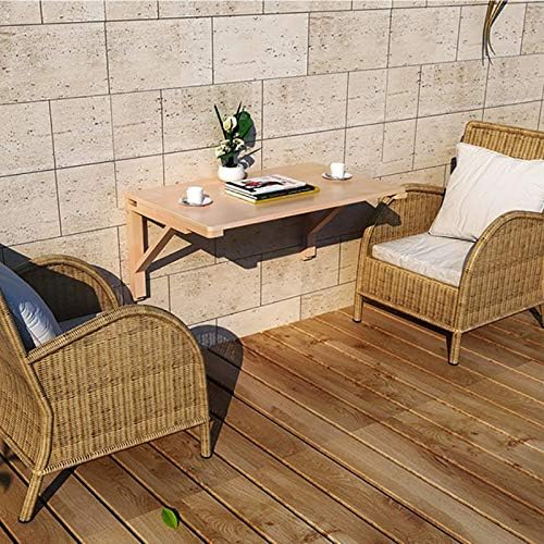Space Saving Natural Wood Wall Fold Down Desk Table