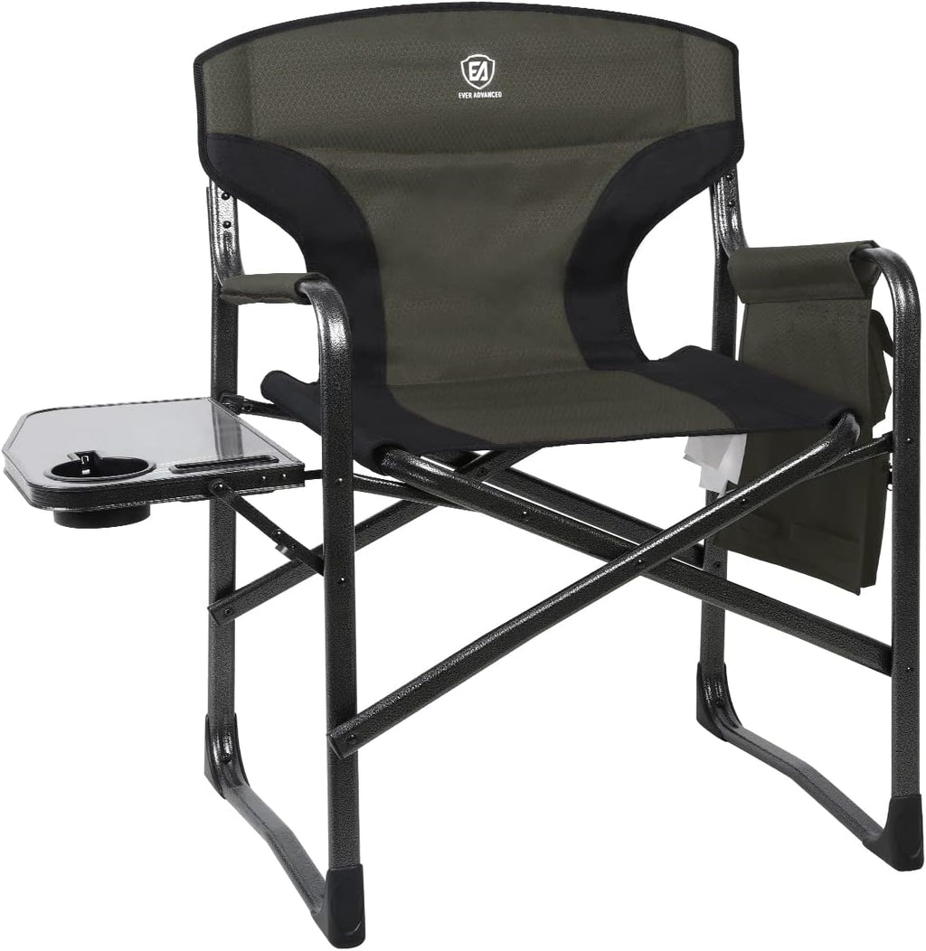 Aluminum Side Table Foldable Director Camping Chair