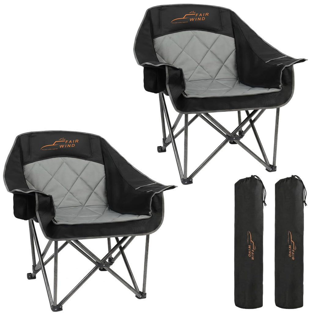Blue Oversized Padded Heavy Duty Camping Chair