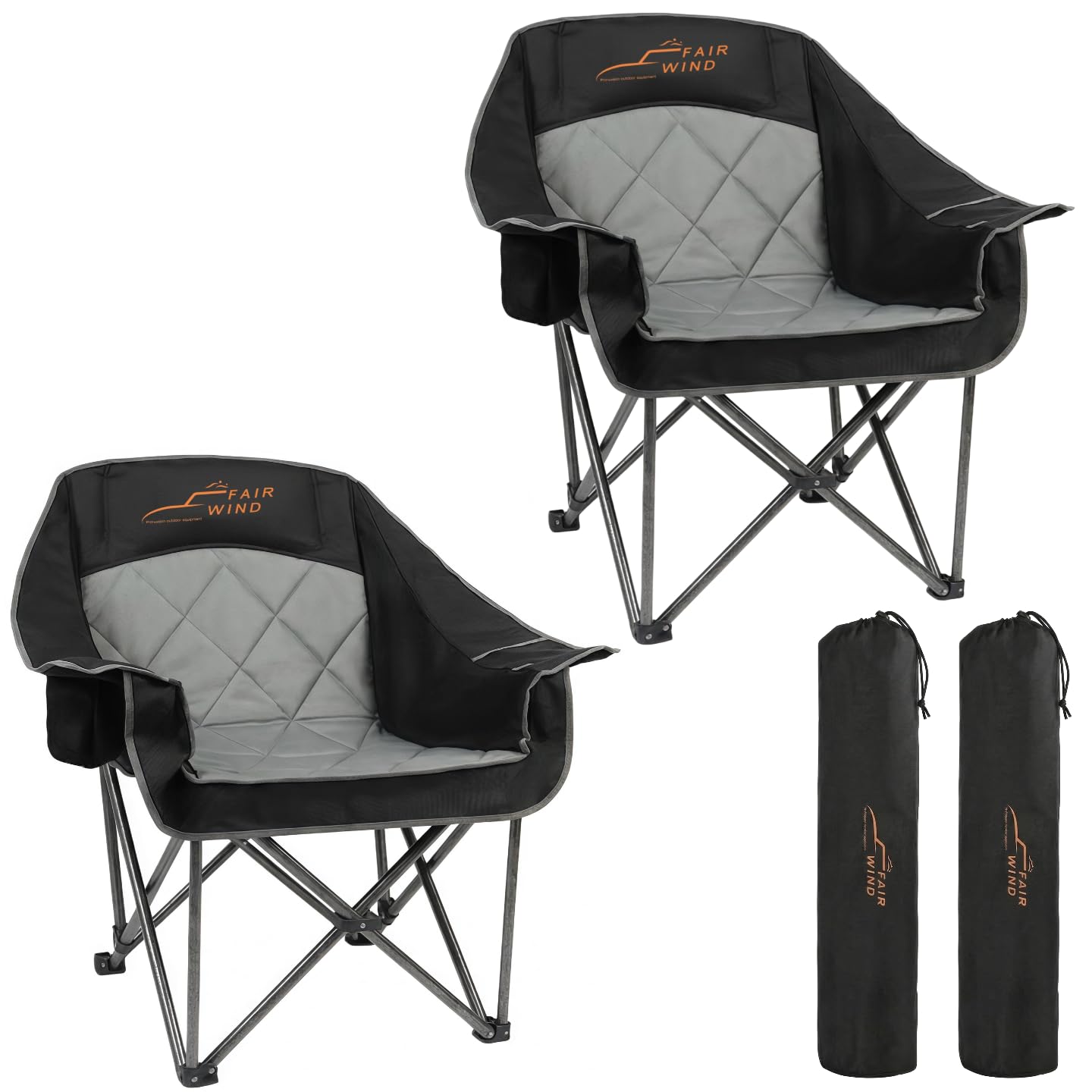 Blue Oversized Padded Heavy Duty Camping Chair
