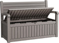 Grey Lockable Waterproof Resin Outdoor Storage Bench