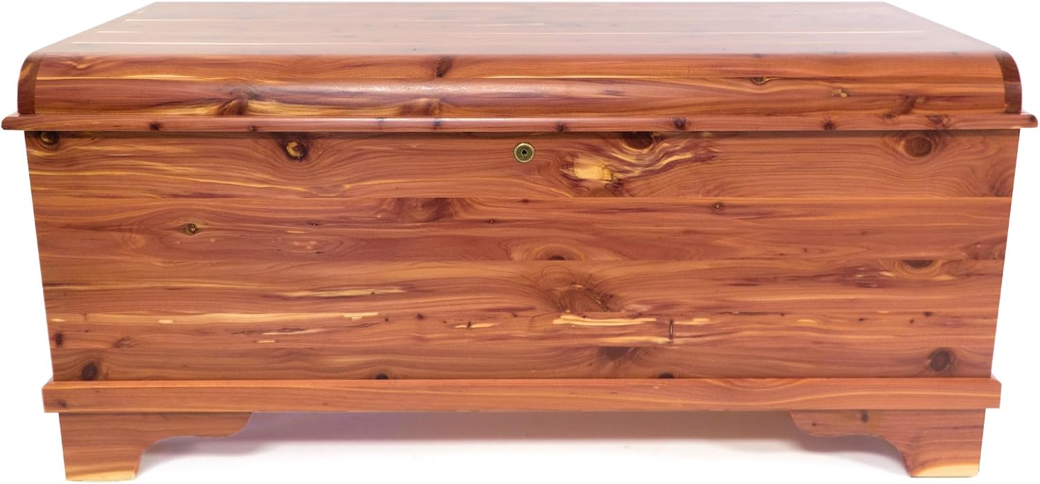 Red Cedar Lockable USA Handmade Storage Bench