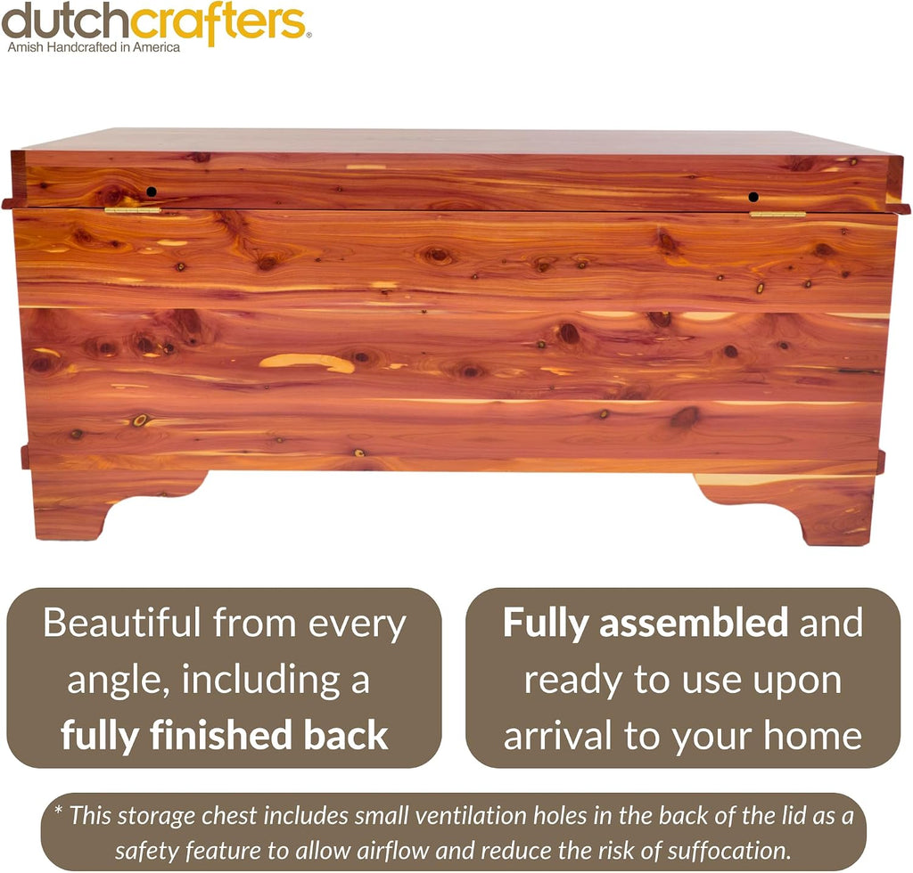 Red Cedar Lockable USA Handmade Storage Bench