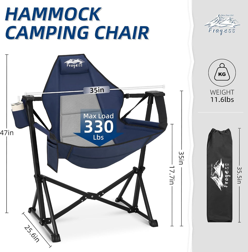 Adjustable Back Portable Hammock Camping Chair