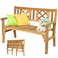 Wooden Dustproof Liner Outdoor Patio Storage Bench