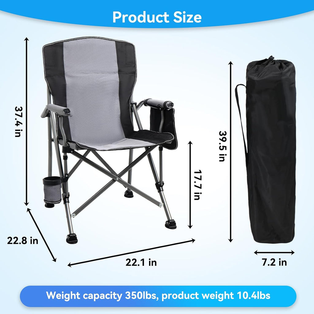 High Back Padded Foldable Heavy Duty Camping Chair