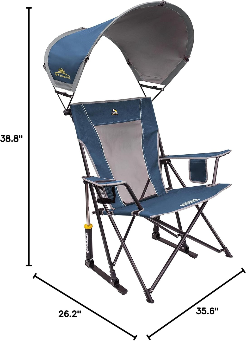 Canopy Sunshade Foldable Outdoor Rocking Chair