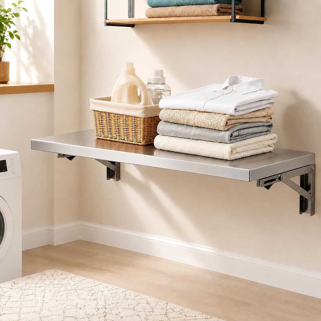 304 Stainless Steel Wall Mounted Floating Folding Table
