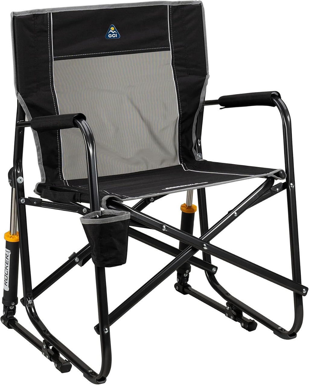 Beverage Holder Foldable Outdoor Rocking Chair