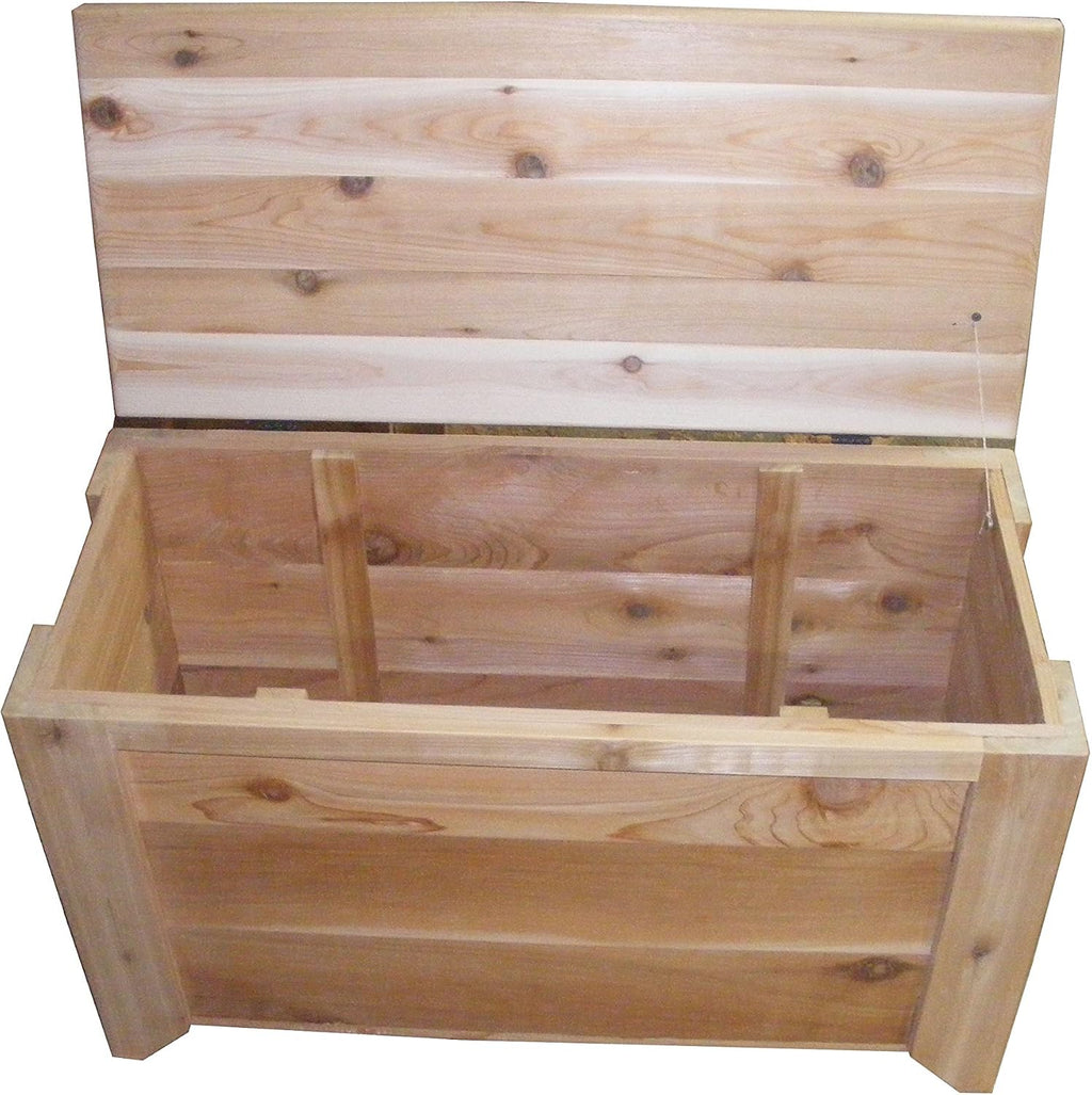 Natural Cedar Wood Handmade USA Storage Bench