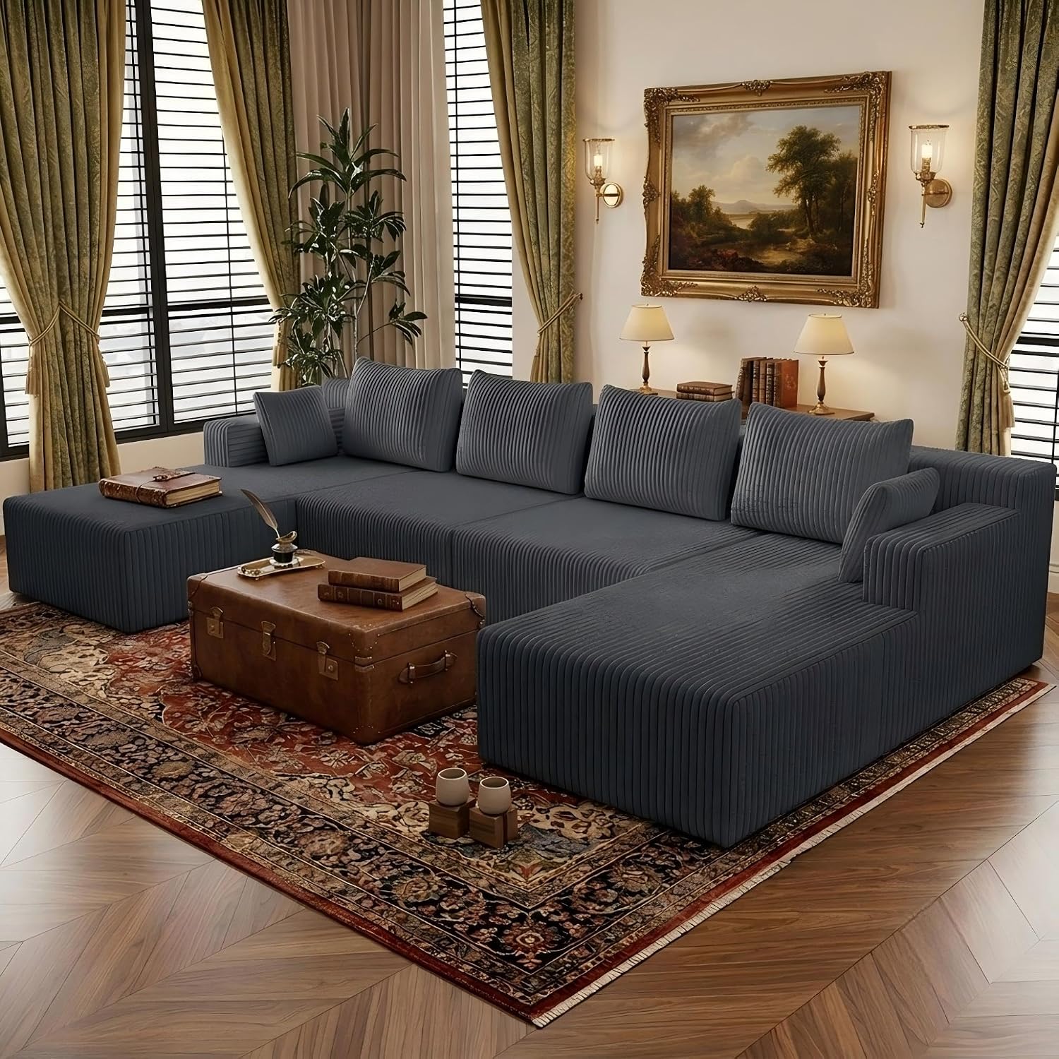 Oversized U Shaped Cloud Modular Sectional Sofa