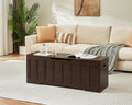 Espresso Wooden Extra Large Safety Hinge Storage Bench
