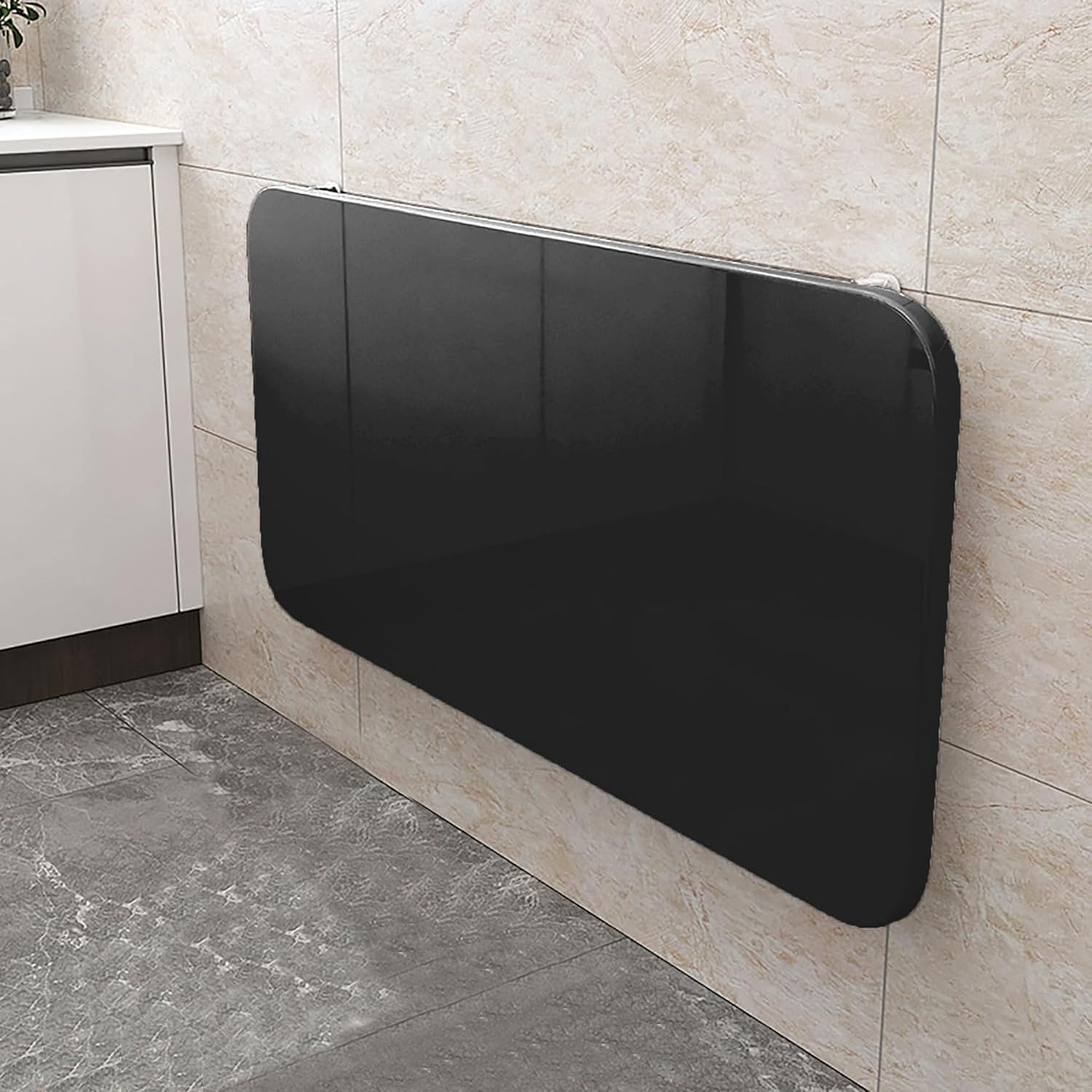 Space Saving Black Wall Mounted Fold Down Table
