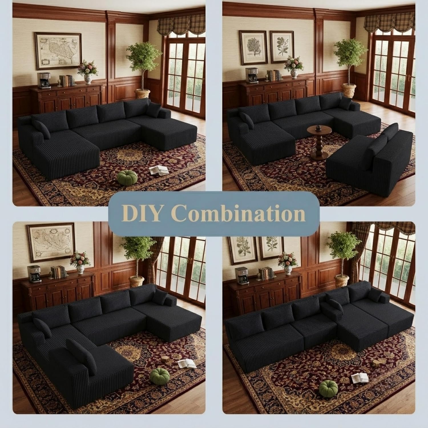 Oversized U Shaped Cloud Modular Sectional Sofa