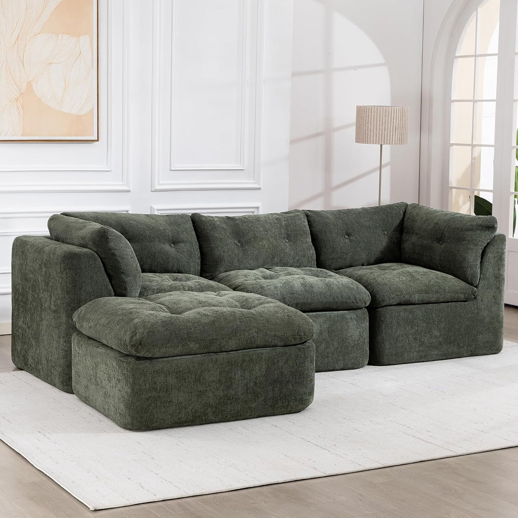 Tufted Cloud L Shaped Modular Sectional Sofa