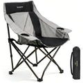 Black Oversized Heavy Duty Foldable Camping Chair