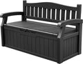 Black Lockable 80 Gallon Outdoor Storage Bench