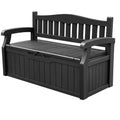 Dark Brown Lockable 80 Gallon Outdoor Storage Bench