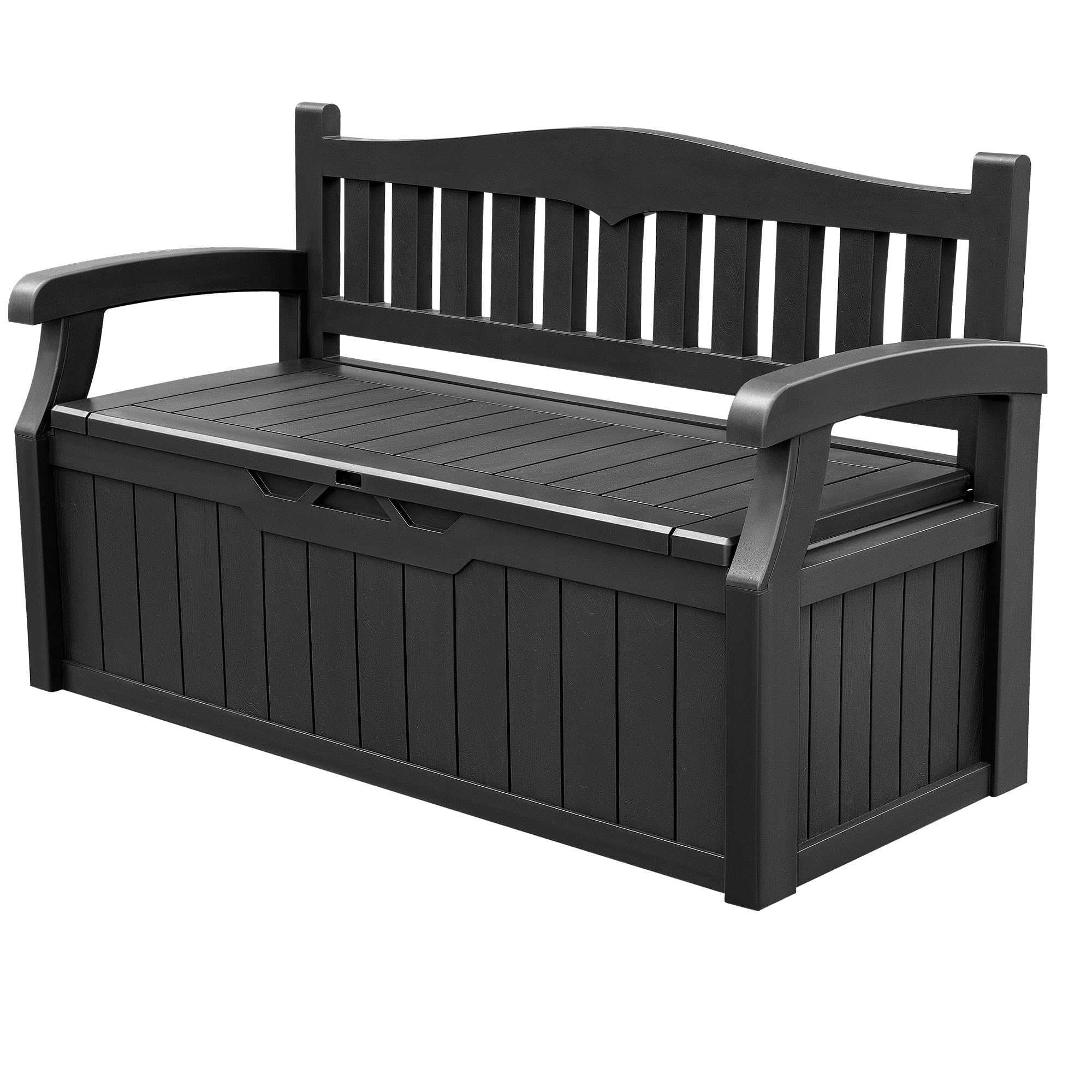 Dark Brown Lockable 80 Gallon Outdoor Storage Bench
