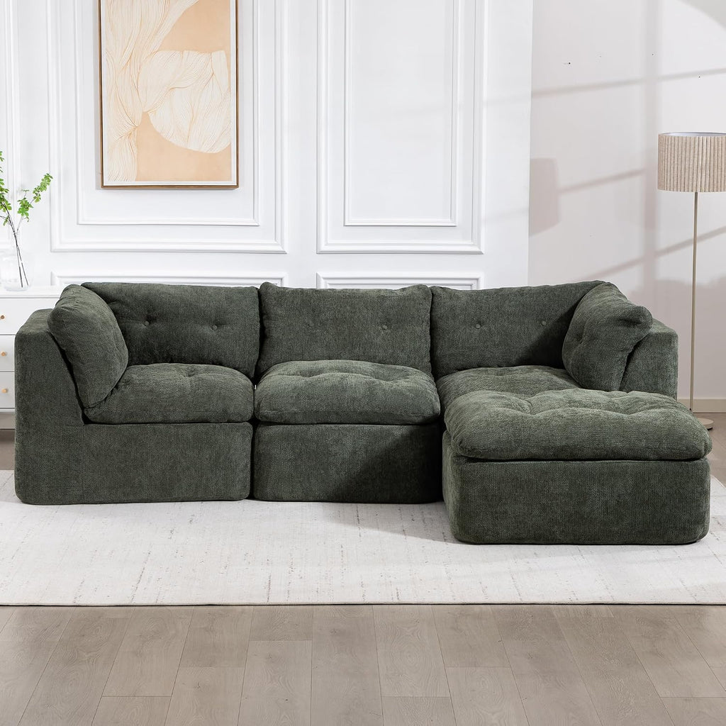 Tufted Cloud L Shaped Modular Sectional Sofa