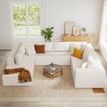 Gray U Shaped Modular Corduroy Sectional Sofa