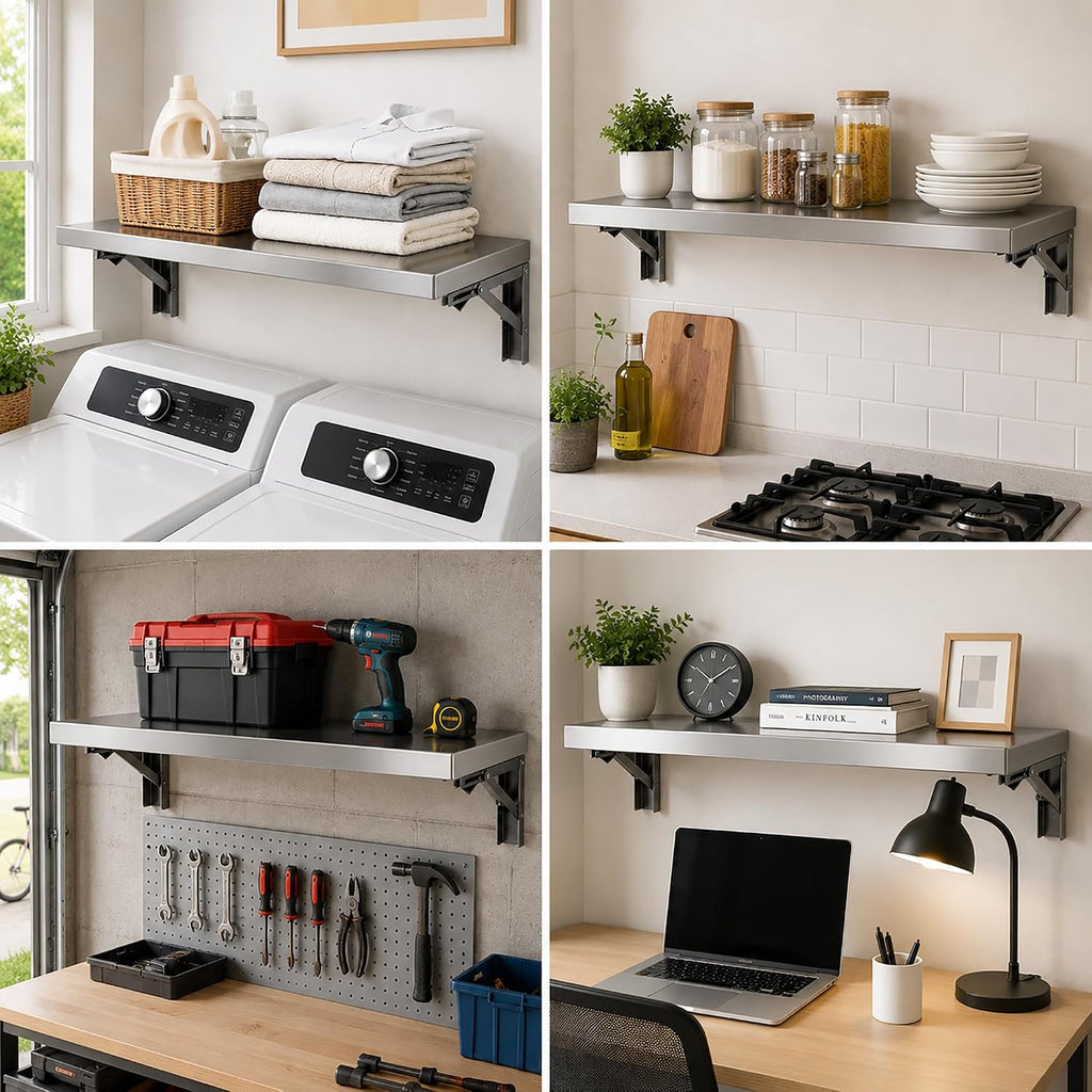 304 Stainless Steel Wall Mounted Floating Folding Table